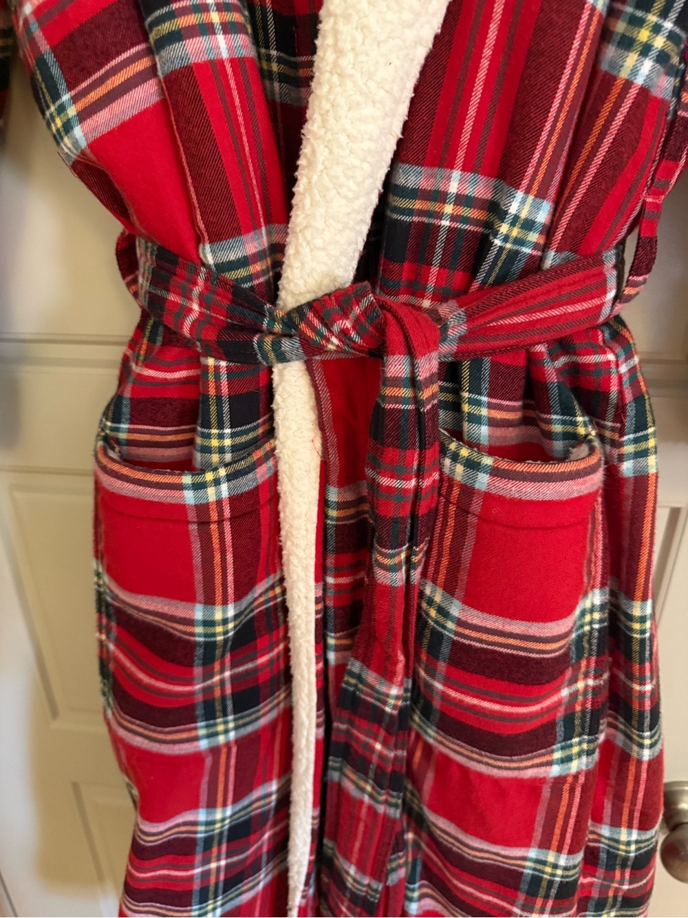 Lands End Plaid Robe - Picture 3 of 5